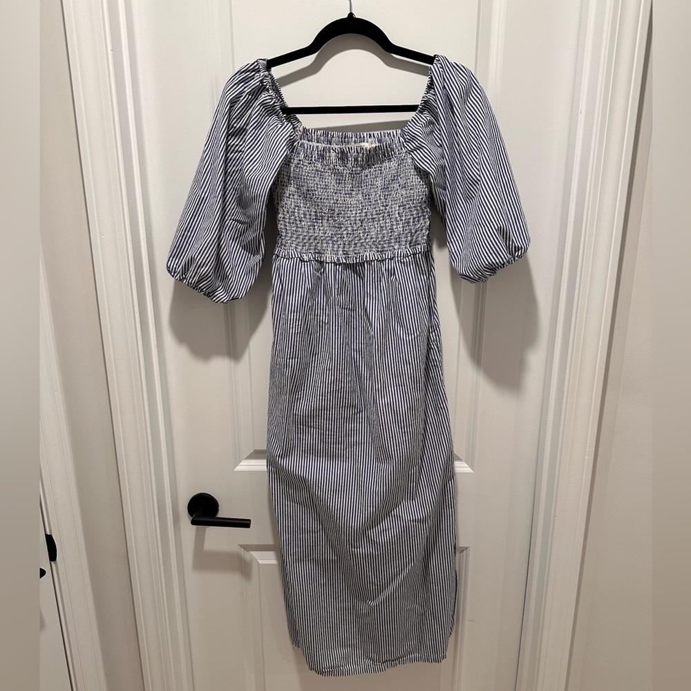 Blue & White Striped Dress